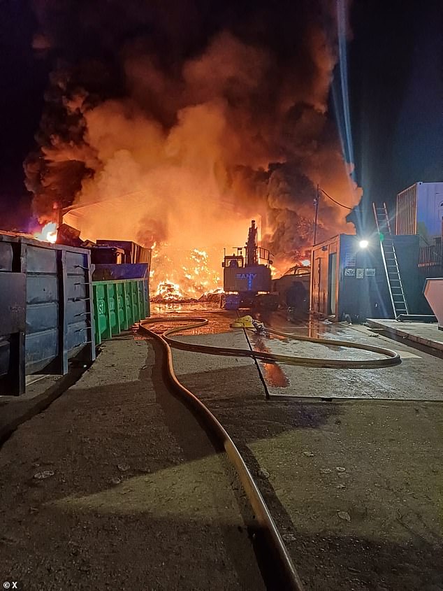 Around 150 firefighters have rushed to tackle a huge blaze at a London warehouse