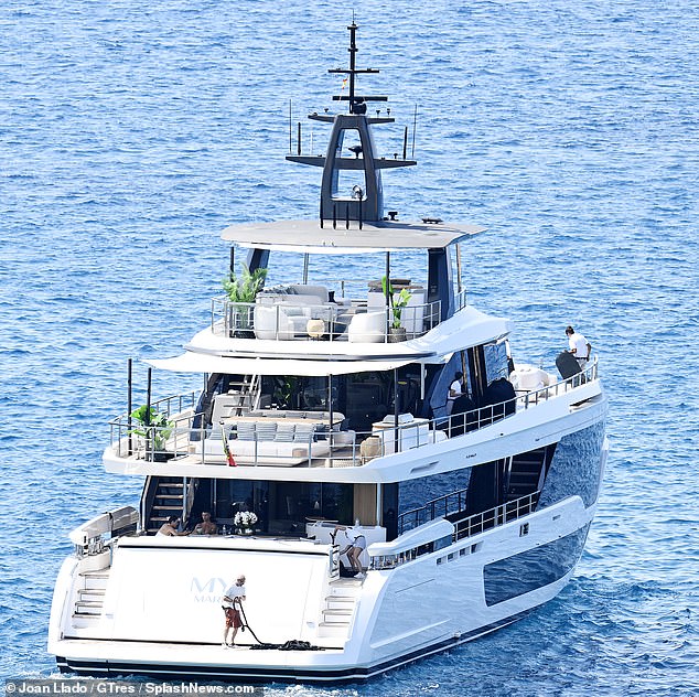 Many believe that Ronaldo has been aboard the £5.5million 88-feet long Azimut Grande yacht since before the funeral