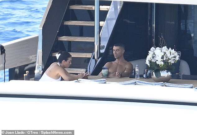 Cristiano Ronaldo has been spotted holidaying on a yacht after missing Diogo Jota's funeral