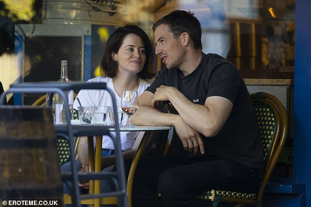 Claire Foy (left) has been dating singer-songwriter Charlie Cunningham for two years