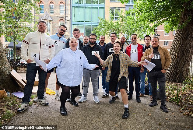 Danny's co-stars Harriet Webb (centre left) and Ryan Sampson (centre right) judged more than 10 competitors before deciding on the day's winner