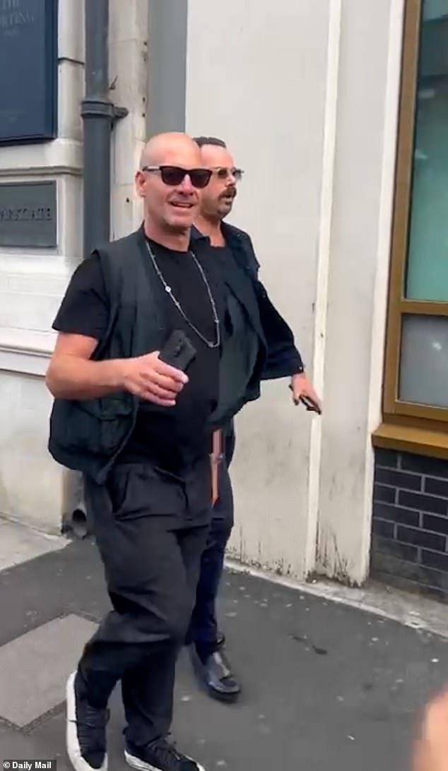 Danny was joined by a friend as he no-doubt joined a host of other celebrities eager to see the band's return tonight