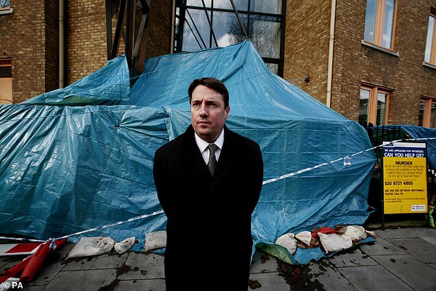 Former detective chief inspector Damian Allain has revealed what it's like working on London's brutal homicide cases. He is pictured outside an office on South Lambeth Road, where Cathy Marlow was murdered on January 13 2007