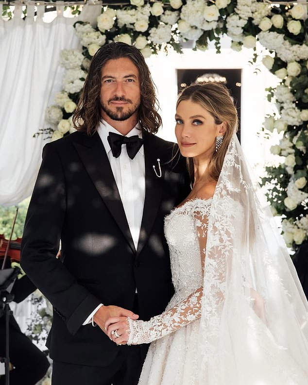 Mia has opened up about Delta's (right) biggest event of all - her wedding to Matthew Copley (left) in Malta - sharing a glimpse of what went down at the singer's nuptials
