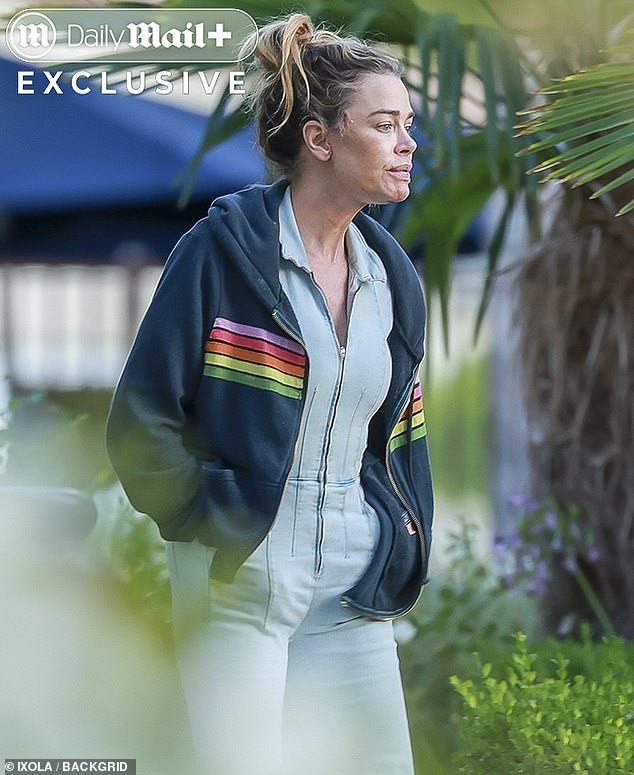 Richards looked in good spirits amid her marital drama