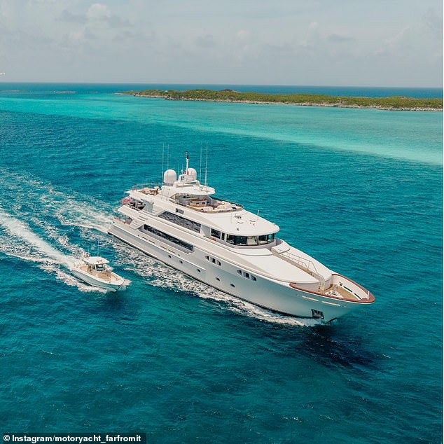 Built in 2008, Far From It is a charter yacht comprising of five suites, charging wealthy clients between £100,000 and £120,000 per week for vacations