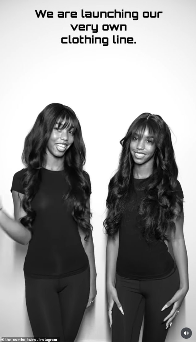 Sean 'Diddy' Combs' 18-year-old twin daughters Jessie and D'Lila were supported by fans as they shared a video on Instagram on Monday to launch a new clothing line, 12TWINTY1, following the rapper's shock court victory