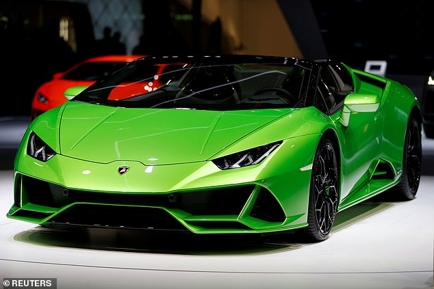 Wreckage at the scene suggested the brothers were driving to the UK in a Lamborghini Huracan Evo Spyder (file picture)