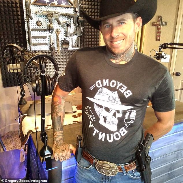 38-year-old Gregory (pictured in 2021) - who's Francie's son from a prior marriage - reportedly works with Duane on his bounty hunting team