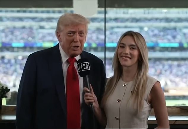 After the match, DAZN aired an interview of President Donald Trump with Emily Austin