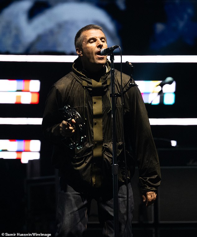 Oasis fans were left appalled as £148 standard prices sky-rocketed to more than £350 when tickets went on sale last year (pictured: Liam Gallagher performing in Cardiff July 4, 2025)