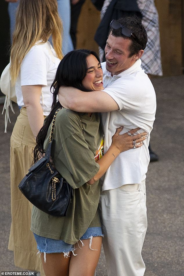 Dua Lipa and her fiancé Callum Turner packed on the PDA as they enjoyed an outing to BST Hyde Park on Friday evening