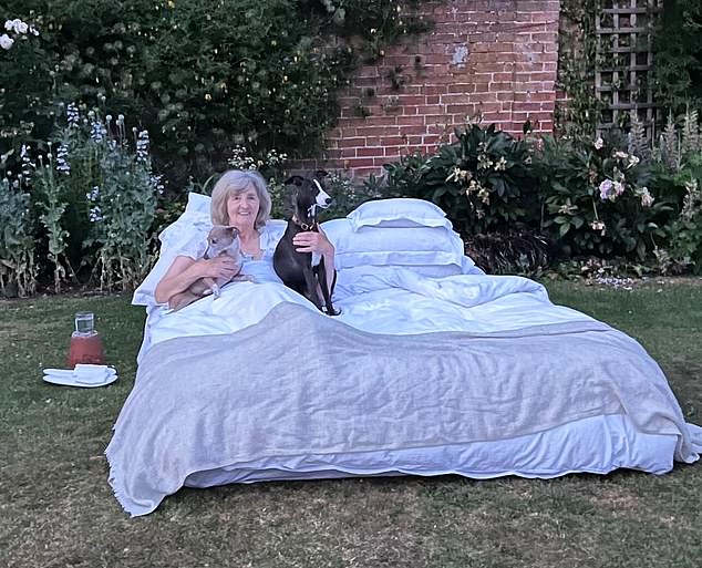 Lady Sophia Topley, daughter of the 11th Duke of Devonshire, has revealed that she and her husband, William Topley, have hauled their marital bed outdoors to escape the heat