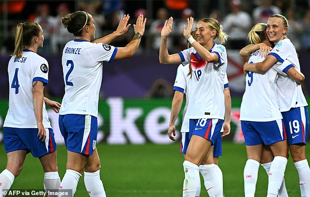 England cruised to a thumping 6-1 victory over Wales to qualify for the Euros quarter-finals