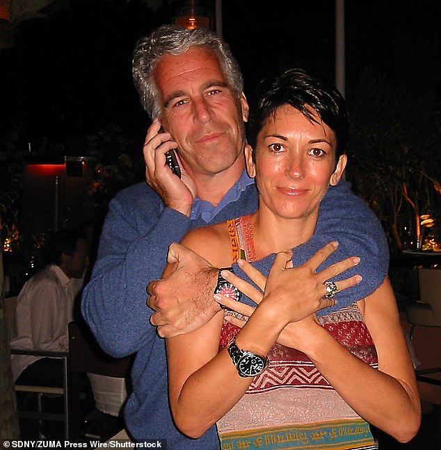 Undated File Picture: Jeffrey Epstein and Ghislaine Maxwell share an embrace