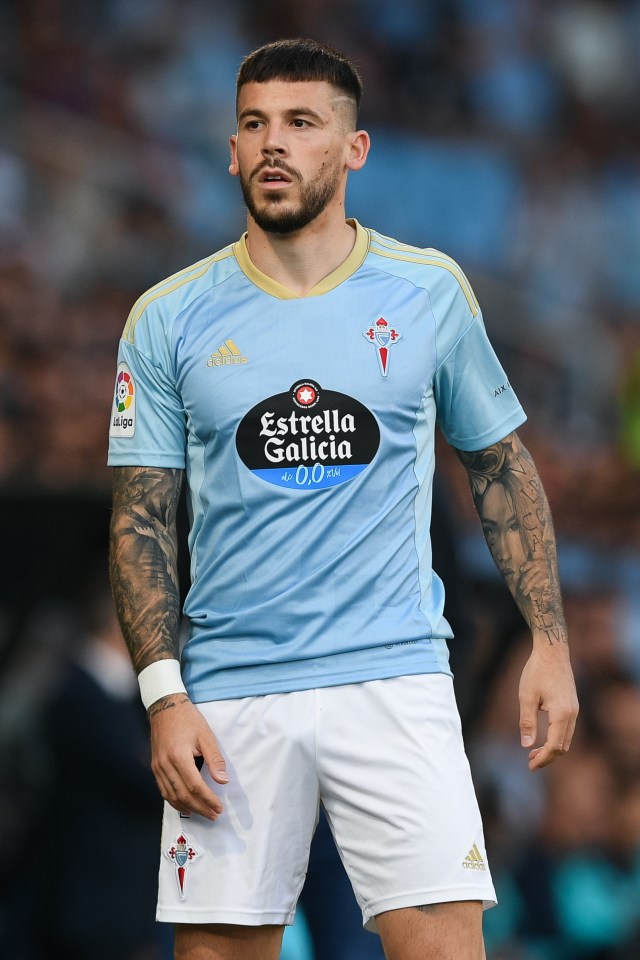 Carles Perez of RC Celta in action.