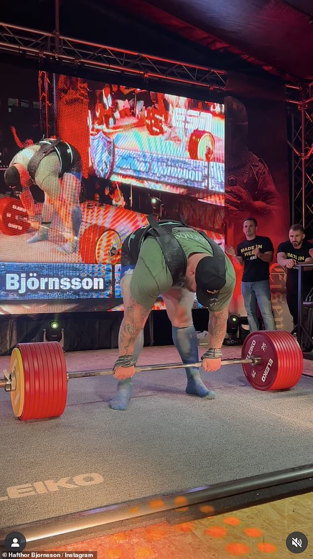 Ex-Game of Thrones star Hafthor Bjornsson has broken the world deadlift record again after benching an impressive 505kg