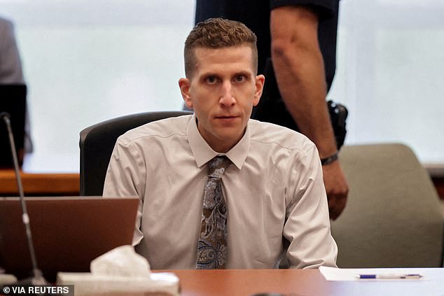 Bryan Kohberger is pictured in court above ahead of confessing to the four brutal murders
