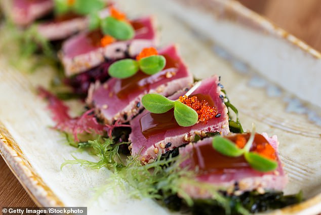 Experts now say that eating fatty fish such as salmon, tuna, mackerel, herring, sardines and oysters help reduce migraine pain