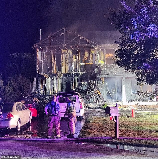 The Russo's narrowly escaped their Poplar Grove home with the family dog as it was destroyed in a sudden house fire in the early hours on Tuesday morning