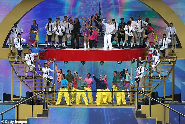 Chris Martin of Coldplay made a surprise appearance at the Club World Cup final