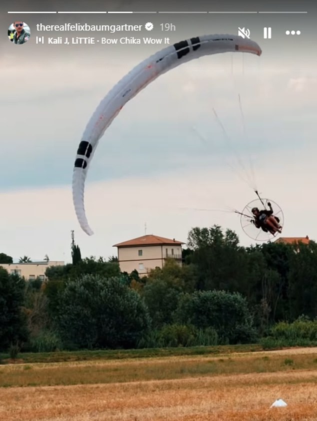 It showed him paragliding in circles over a field, completely unaware of the tragedy that was about to strike