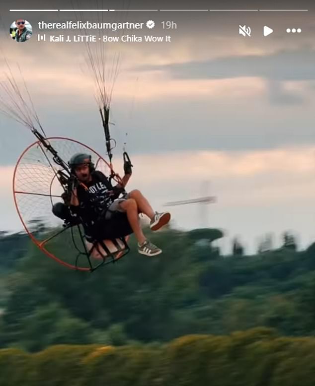 Shortly before his death, the sports star posted a video on his social media of him on his motorised paraglider - which he was flying when the died