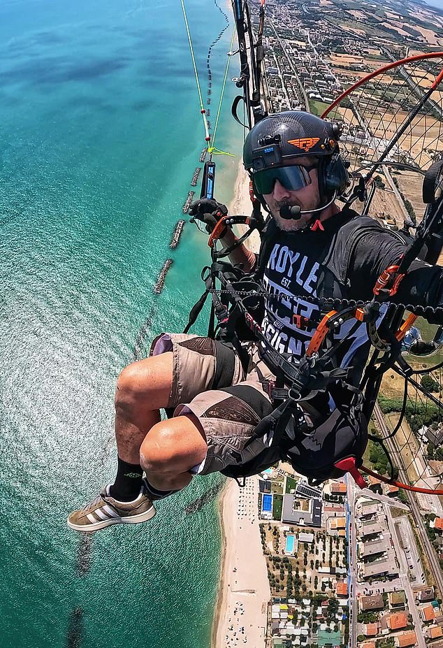 Baumgartner, 56, tragically died at around 4pm local time on Thursday in Italy 's Porto Sant'Elpidio in the province of Fermo when a flight in a motorised paraglider took a fatal turn