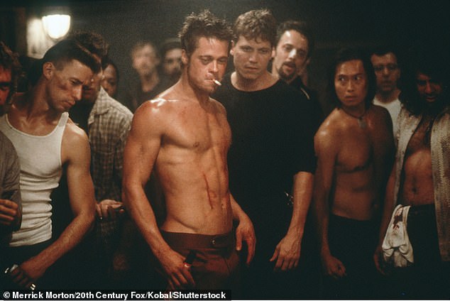 Knox's father Brad pictured in the movie Fight Club in 1999