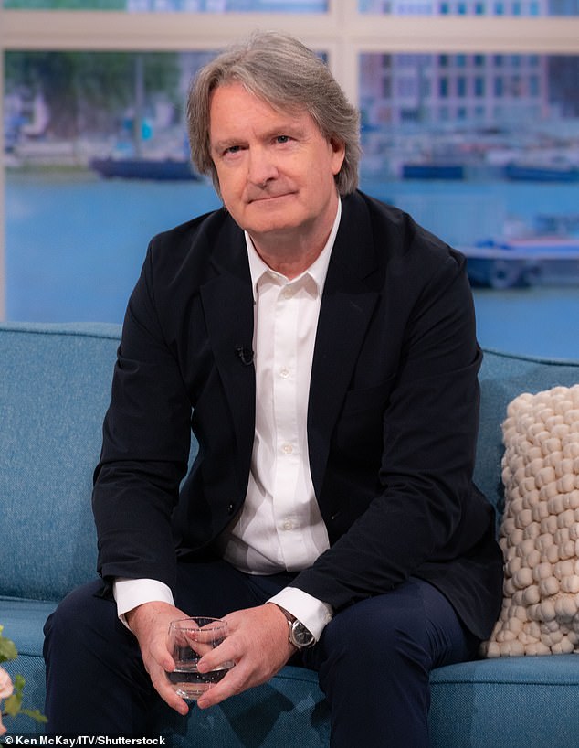Fiona Phillips' husband Martin Frizell has opened up about the toll his wife's undiagnosed Alzheimer's took on their marriage, revealing they were 'living separate lives' before her devastating diagnosis (Martin pictured this month)