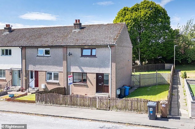 Affordable: This two-bed house in Dundee is on sale for offers over £150,000