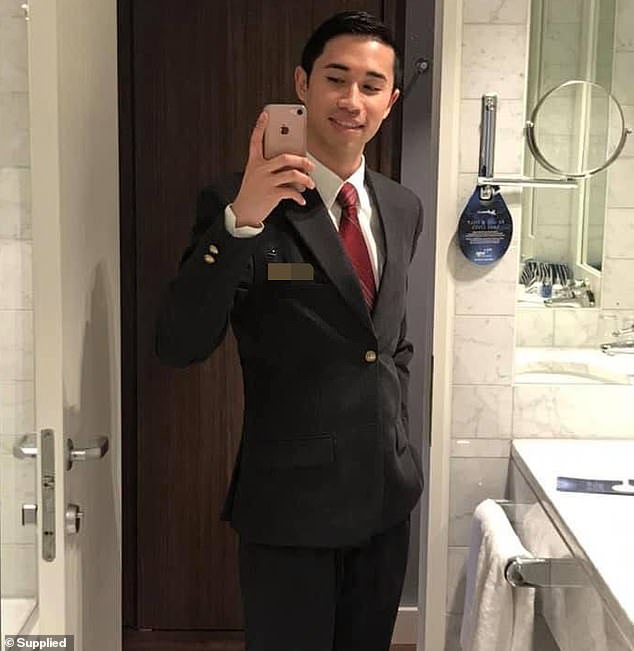 Marcus Daniels (pictured) revealed the hardest part of being a flight attendant was dealing with messes left by passengers who didn't know how to use a Western-style toilet
