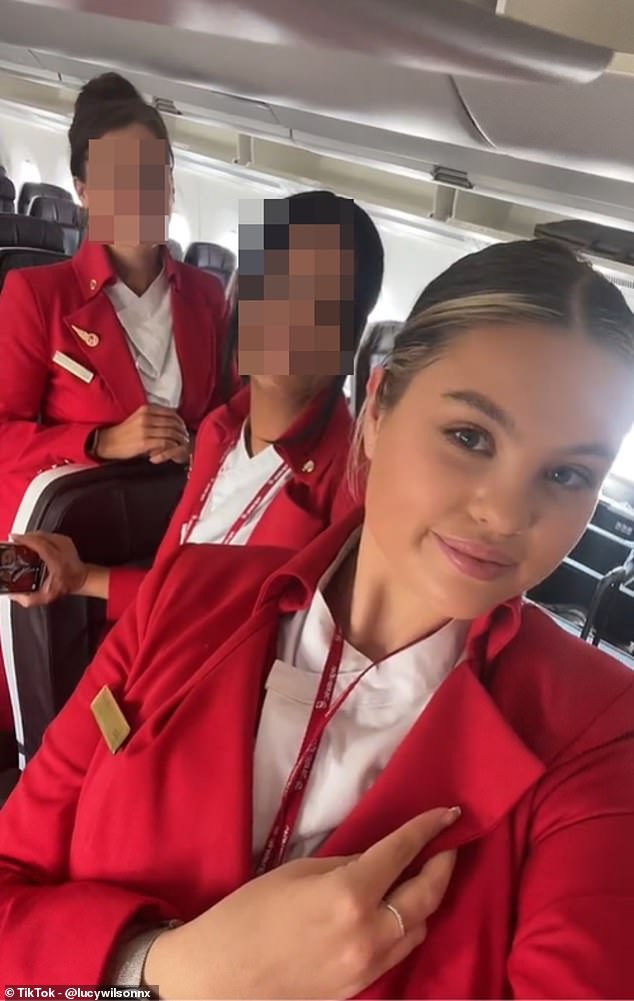 Lucy Wilson, from Arundel, West Sussex, currently works as cabin crew for Virgin Atlantic , and regularly shares lighthearted content about her role on TikTok