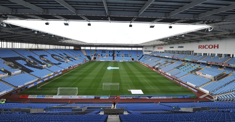 General view of Coventry City's Ricoh Arena.