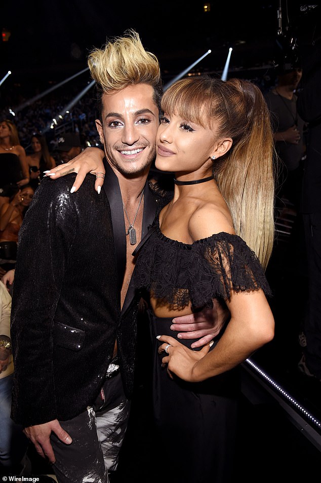 Chat soon turned to his sister Ariana, 32, who recently took on the role of Glinda in blockbuster musical Wicked, with Frankie insisting he wasn't jealous of her stardom (pictured in 2017)
