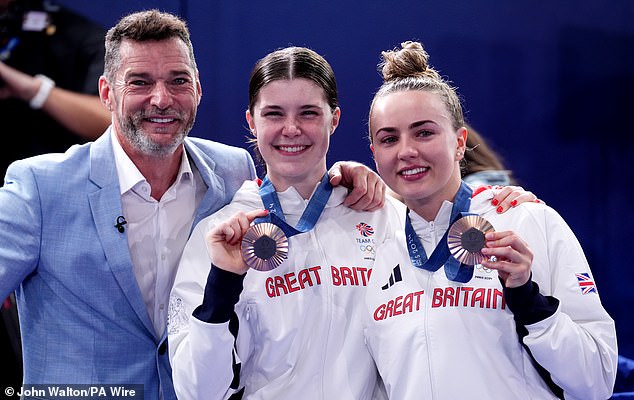 Andrea Spendolini-Sirieix, daughter of TV personality Fred Sirieix (left) claimed bronze with Lois Toulson (right) in the women's 10m synchronised diving at the Paris Olympics last year