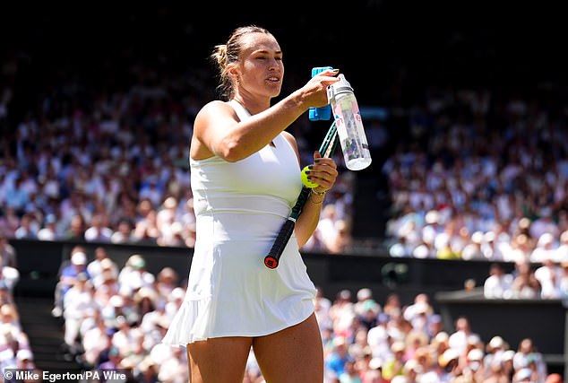 Sabalenka came to the help of a fan struggling with the Centre Court heat during the match