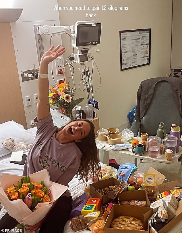 Ms Wilga returned to social media on Monday night, where she appeared well-stocked after losing 12kg across her 11 nights among the elements