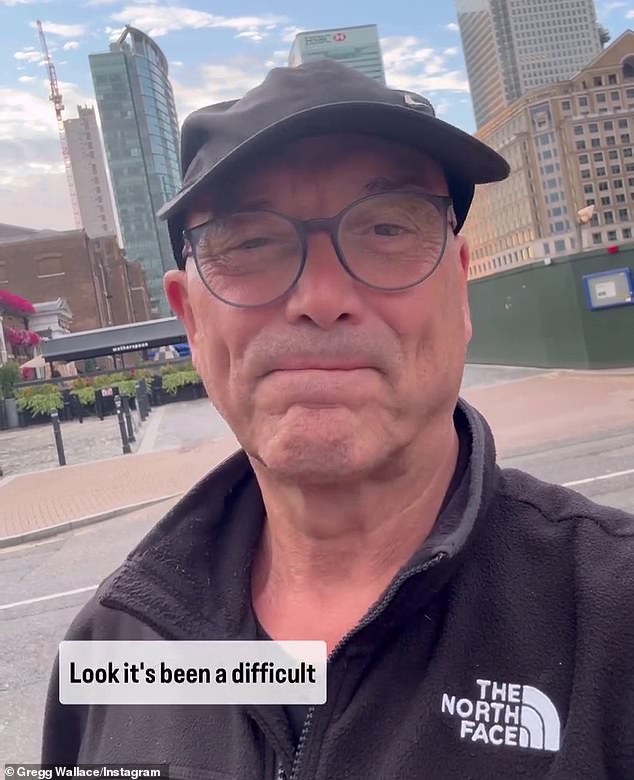 Gregg Wallace has admitted he might have hit the bottle after being fired over his behaviour on MasterChef