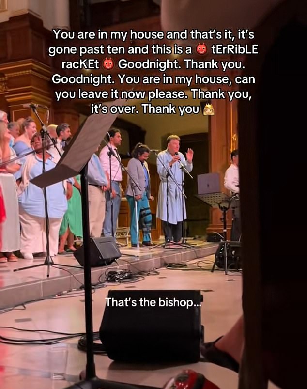 Social media footage of the altercation, which has been viewed almost 400,000 times, shows Bishop Jonathan telling the crowd: ¿You are in my house. It¿s gone past 10pm and this is a terrible racket¿