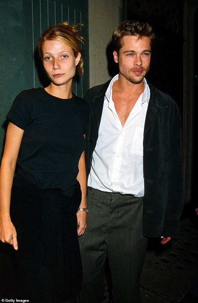 Gwyneth Paltrow, 52, was 'mournful' after former fiancé Brad Pitt, 61, married another woman, according to the upcoming book Gwyneth: A Biography by Amy Odell; Pictured in London in August 1995
