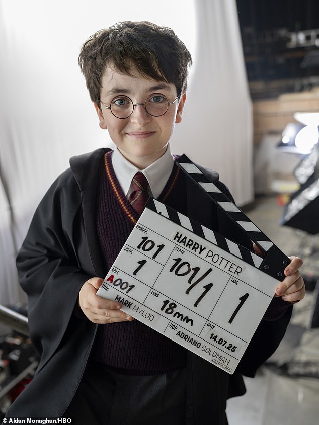 Filming of Harry Potter 's TV series has officially kicked off as bosses release a first look at its leading star - while confirming even more of the cast