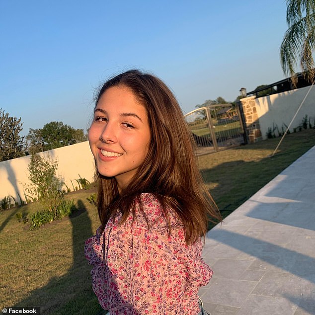 Joyce Badon (pictured) pleaded for help from a house along the river