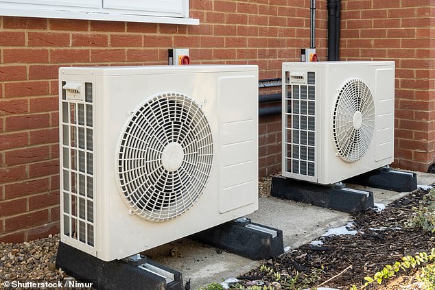 Heat pumps typically cost around £5,000 once a taxpayer-funded subsidy of £7,500 is applied, so it would take decades to recoup the upfront cost through savings to bills (file image)