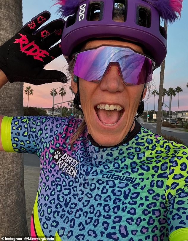 Phillips is a passionate cyclist and shares snaps of her doing the activity to her Instagram