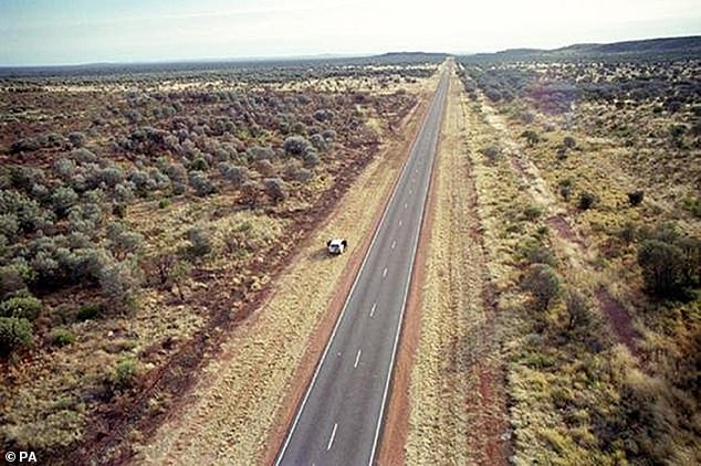 The Stuart Highway in the remote bush of the Northern Territory, where Peter was murdered by Murdoch on July 14, 2001