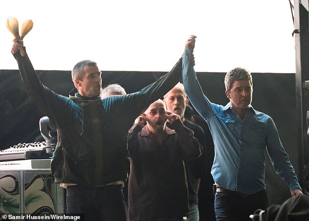 Body language expert Judi James exclusively revealed to MailOnline that Liam was the 'dominant' one who was 'firmly in control', 'instigating all the action' as he led them on stage
