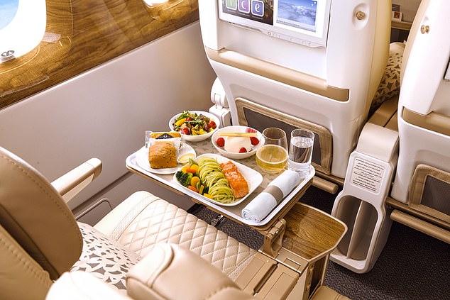 The luxurious premium economy seats on Emirates planes