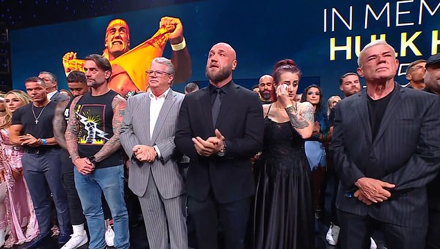 Hulk Hogan's son Nick joined WWE stars for a tribute to his dad before Monday Night Raw