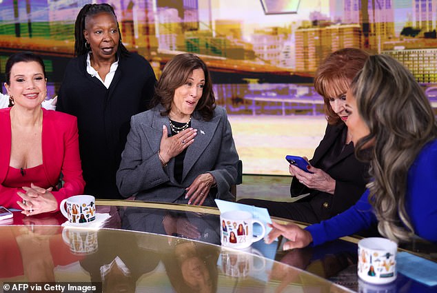 Harris was asked about what she saw as the difference between a Harris presidency and a Biden presidency - but she fumbled her response